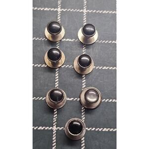 7 vintage tuxedo cufflink studs W6